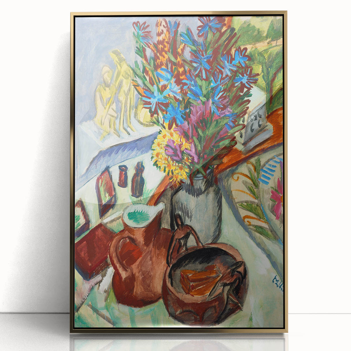 Expressionist Art: Still Life with Jug and African Bowl by Kirchner