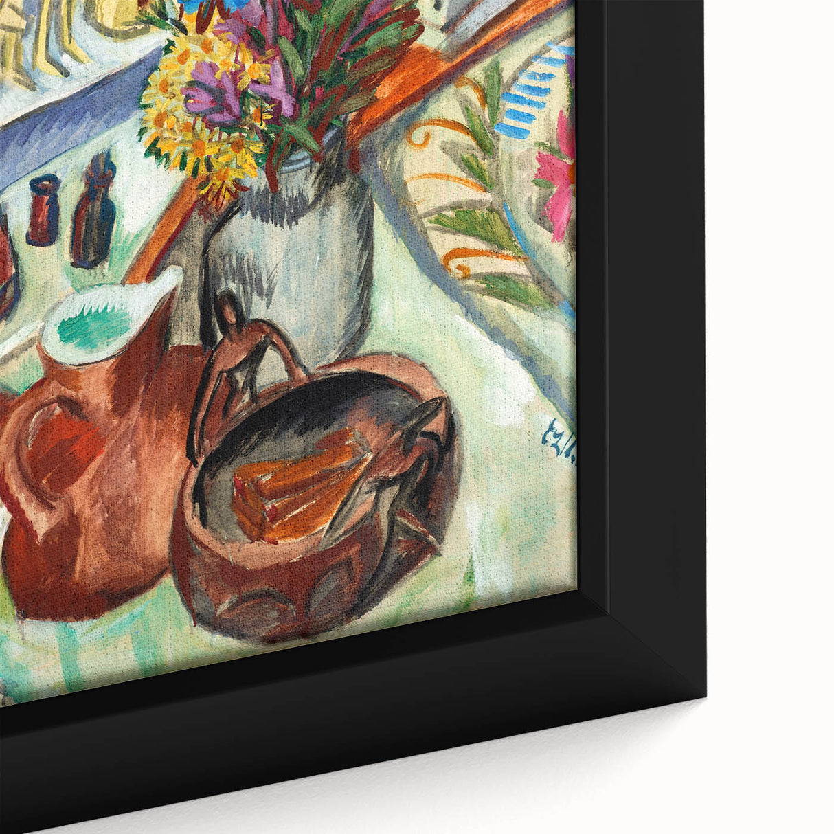 Expressionist Art: Still Life with Jug and African Bowl by Kirchner