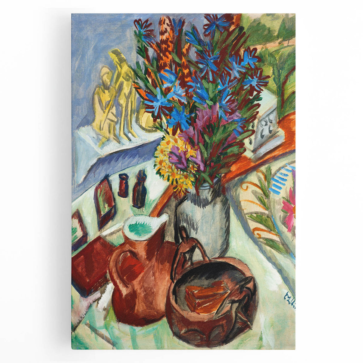 Expressionist Art: Still Life with Jug and African Bowl by Kirchner