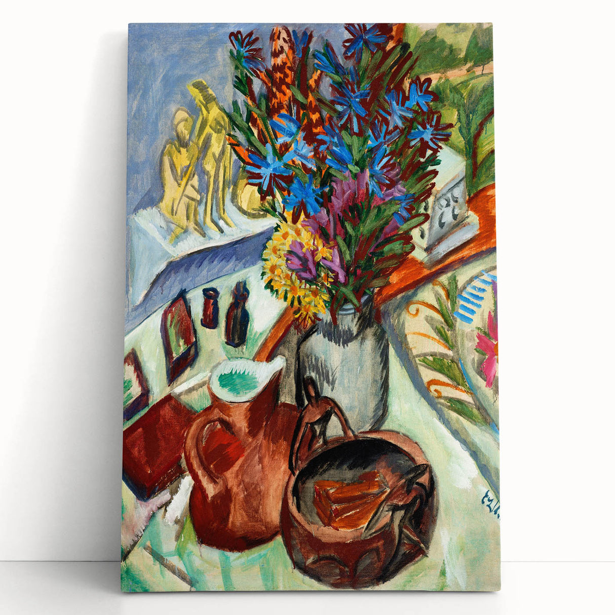 Expressionist Art: Still Life with Jug and African Bowl by Kirchner