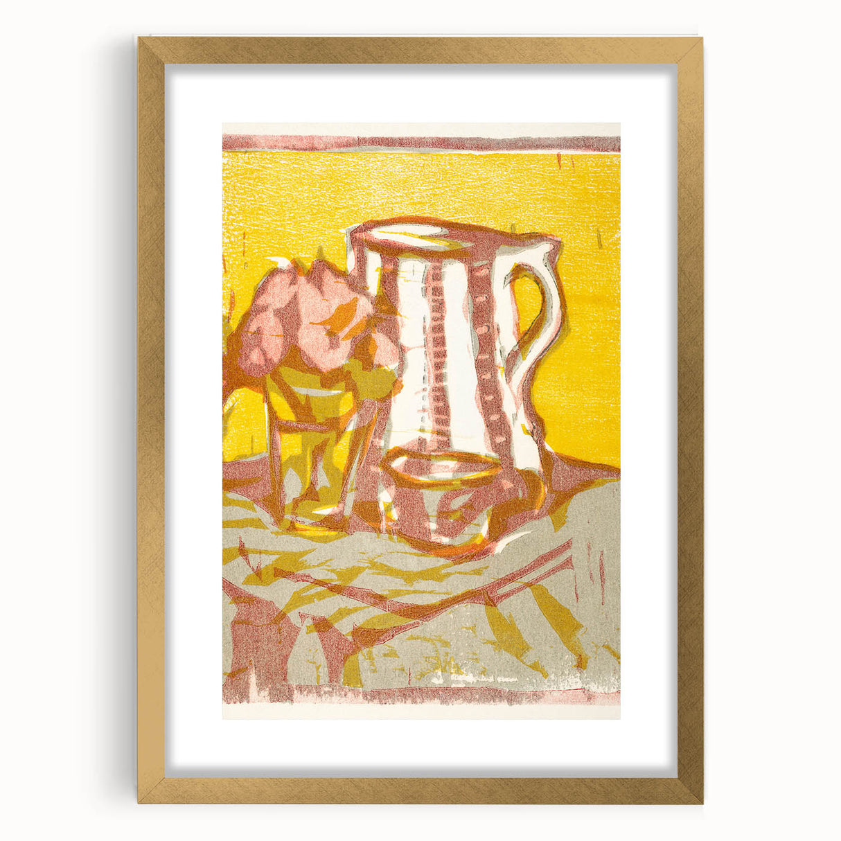 Expressionist Art: Still Life with Pitcher and Flowers by Kirchner