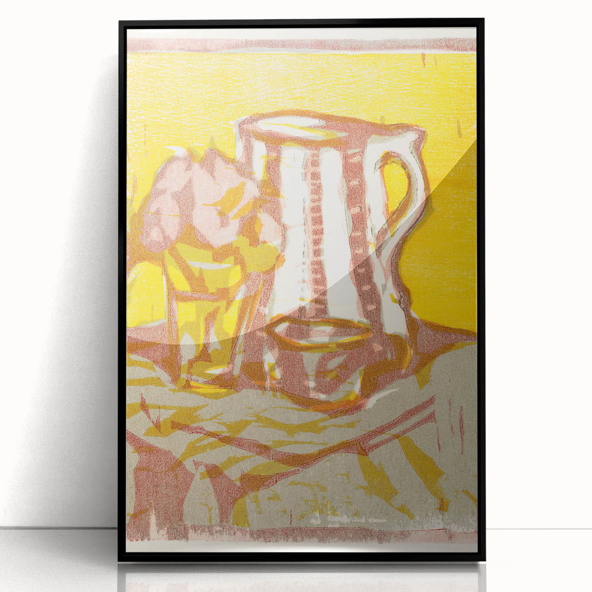 Expressionist Art: Still Life with Pitcher and Flowers by Kirchner