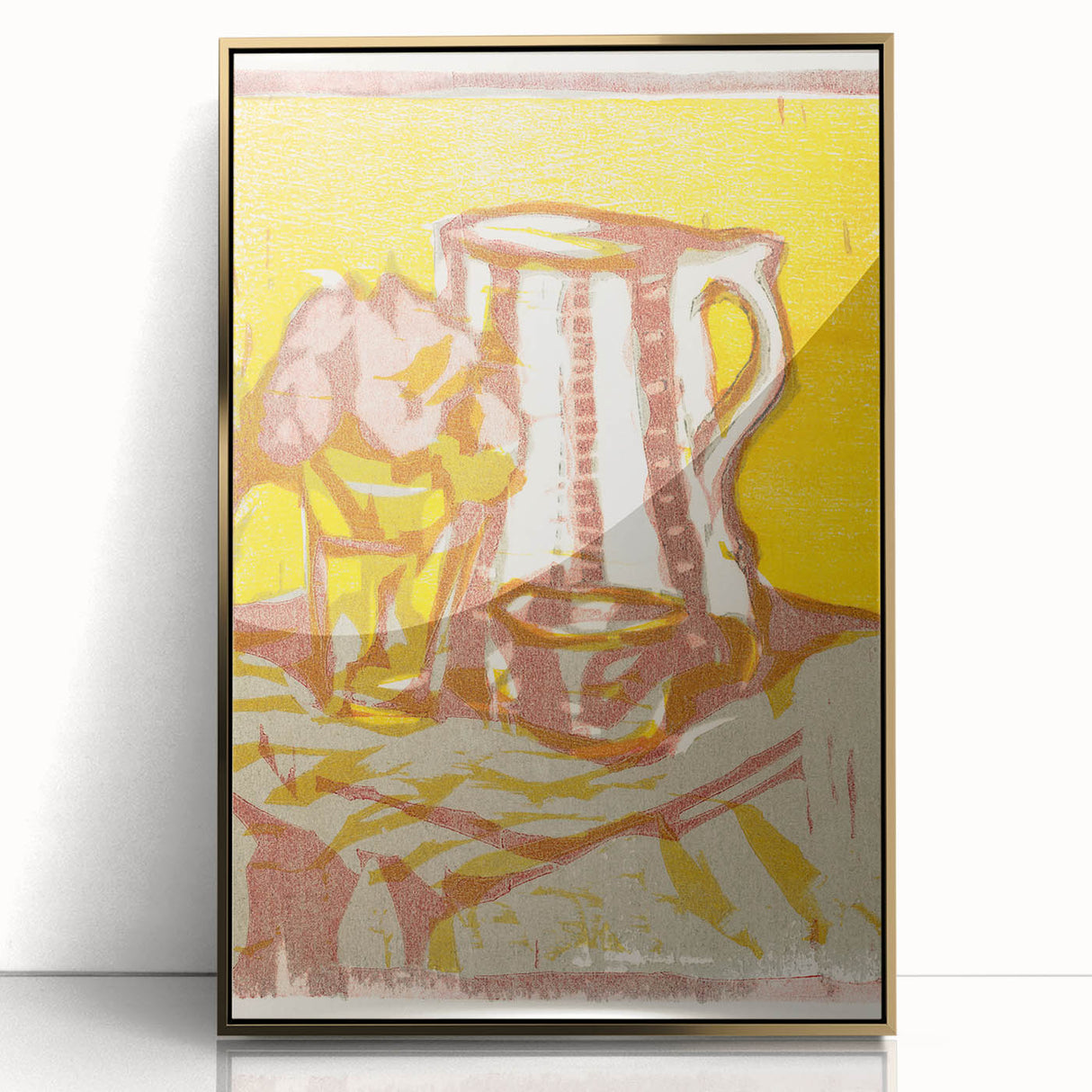 Expressionist Art: Still Life with Pitcher and Flowers by Kirchner