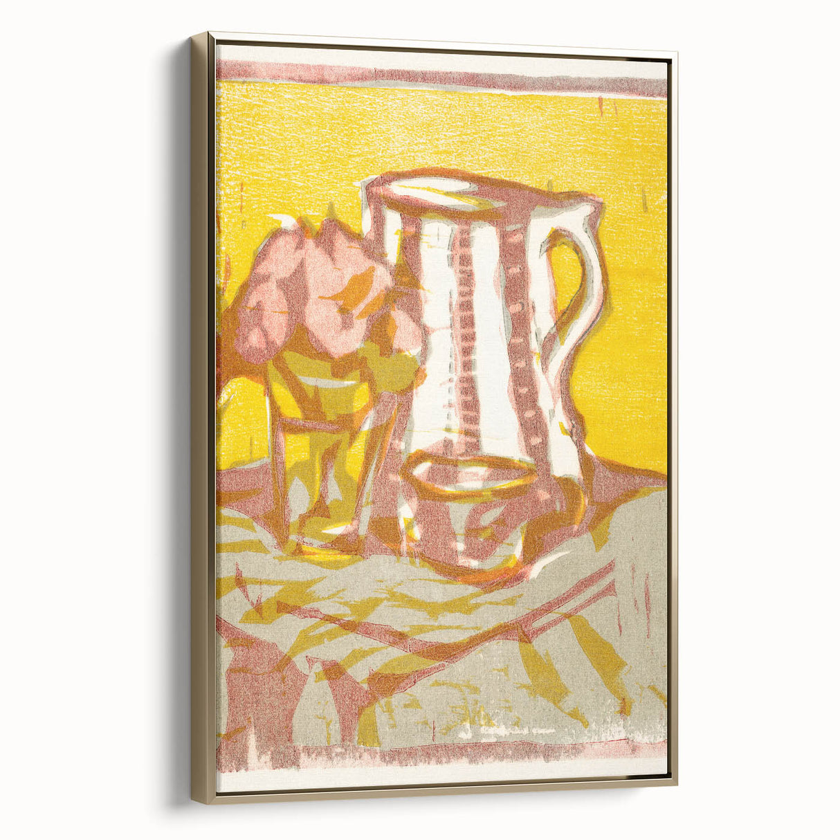 Expressionist Art: Still Life with Pitcher and Flowers by Kirchner