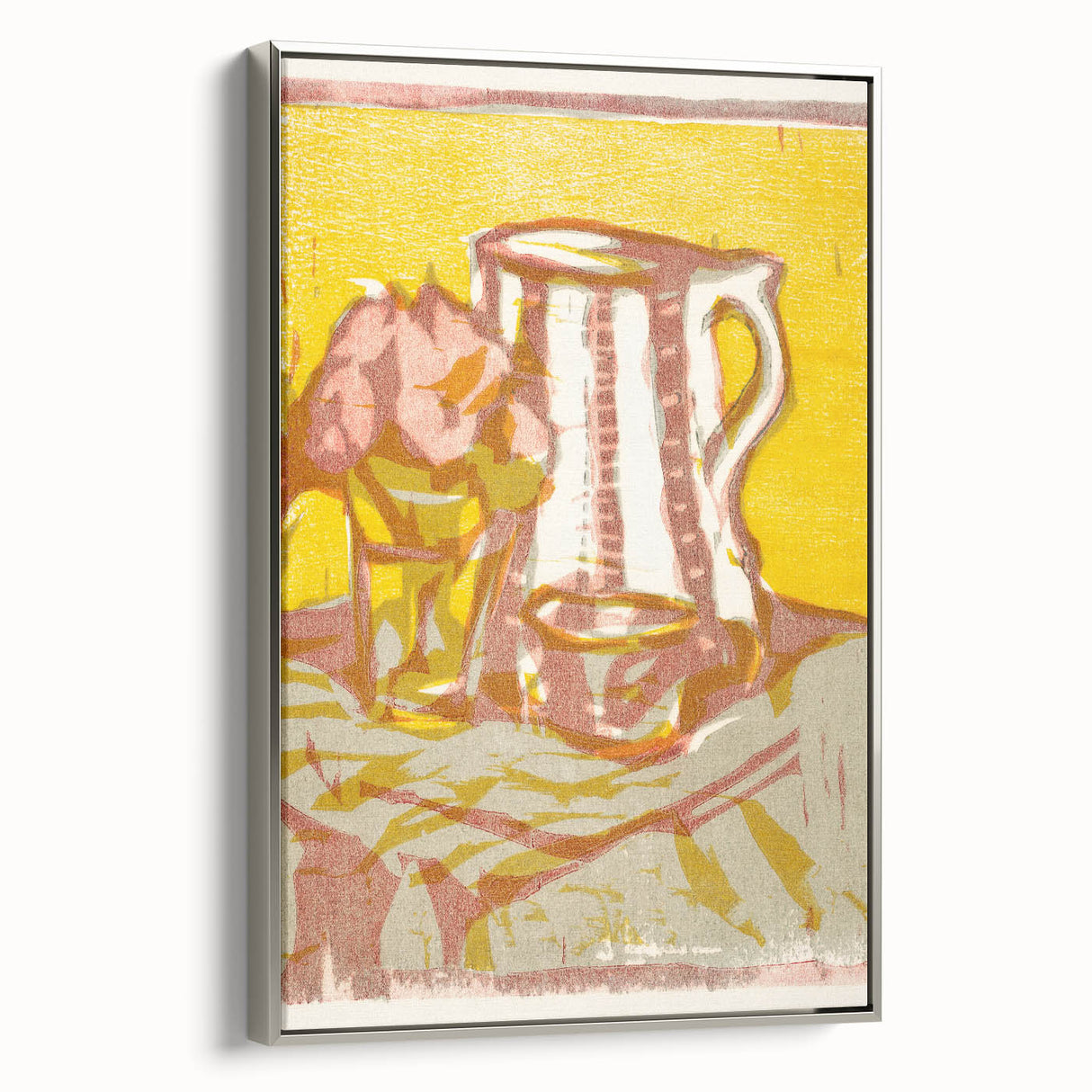 Expressionist Art: Still Life with Pitcher and Flowers by Kirchner