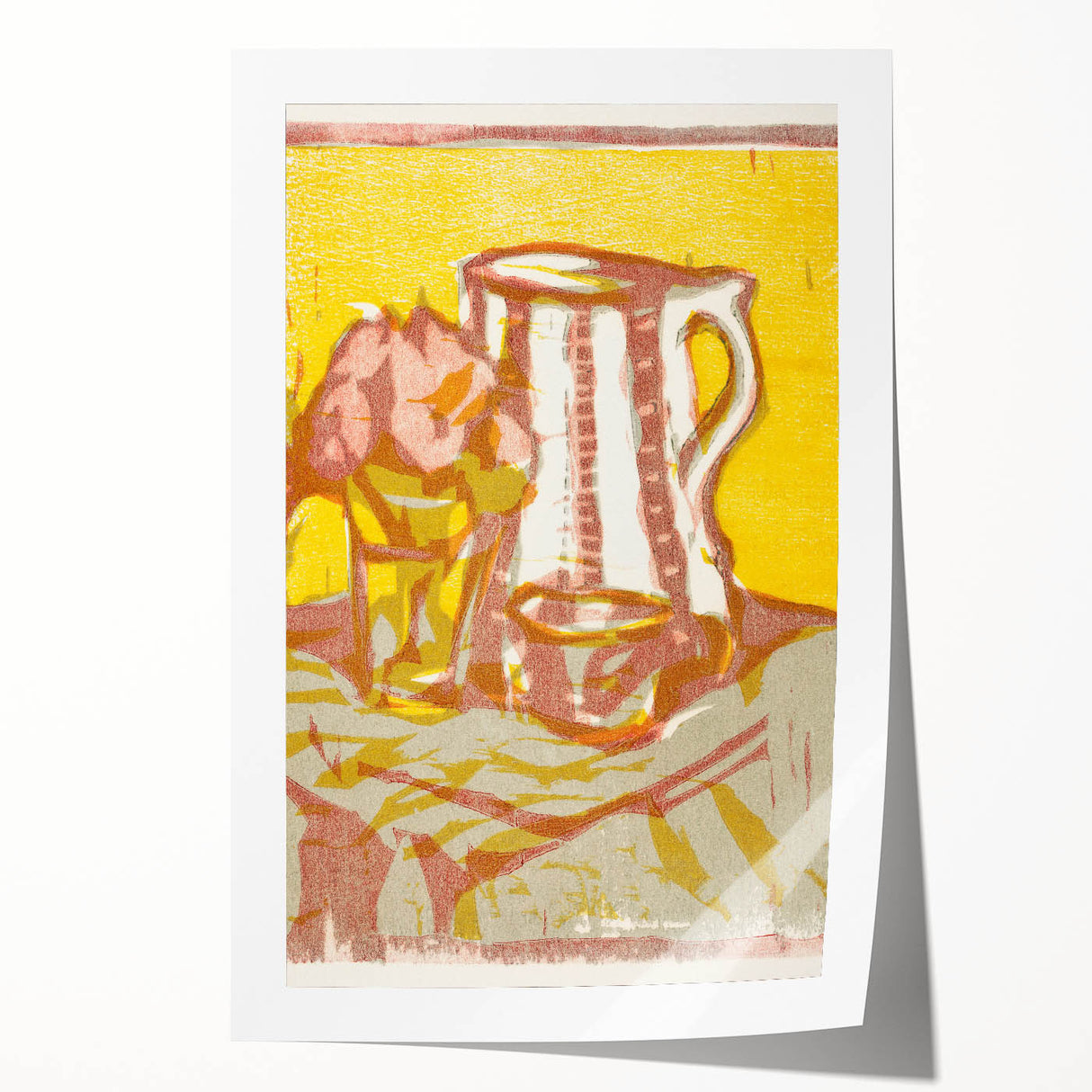 Expressionist Art: Still Life with Pitcher and Flowers by Kirchner