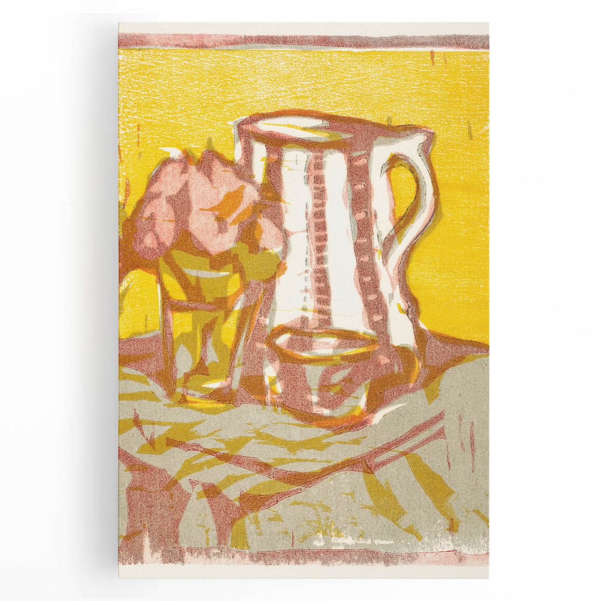 Expressionist Art: Still Life with Pitcher and Flowers by Kirchner