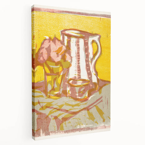 Expressionist Art: Still Life with Pitcher and Flowers by Kirchner