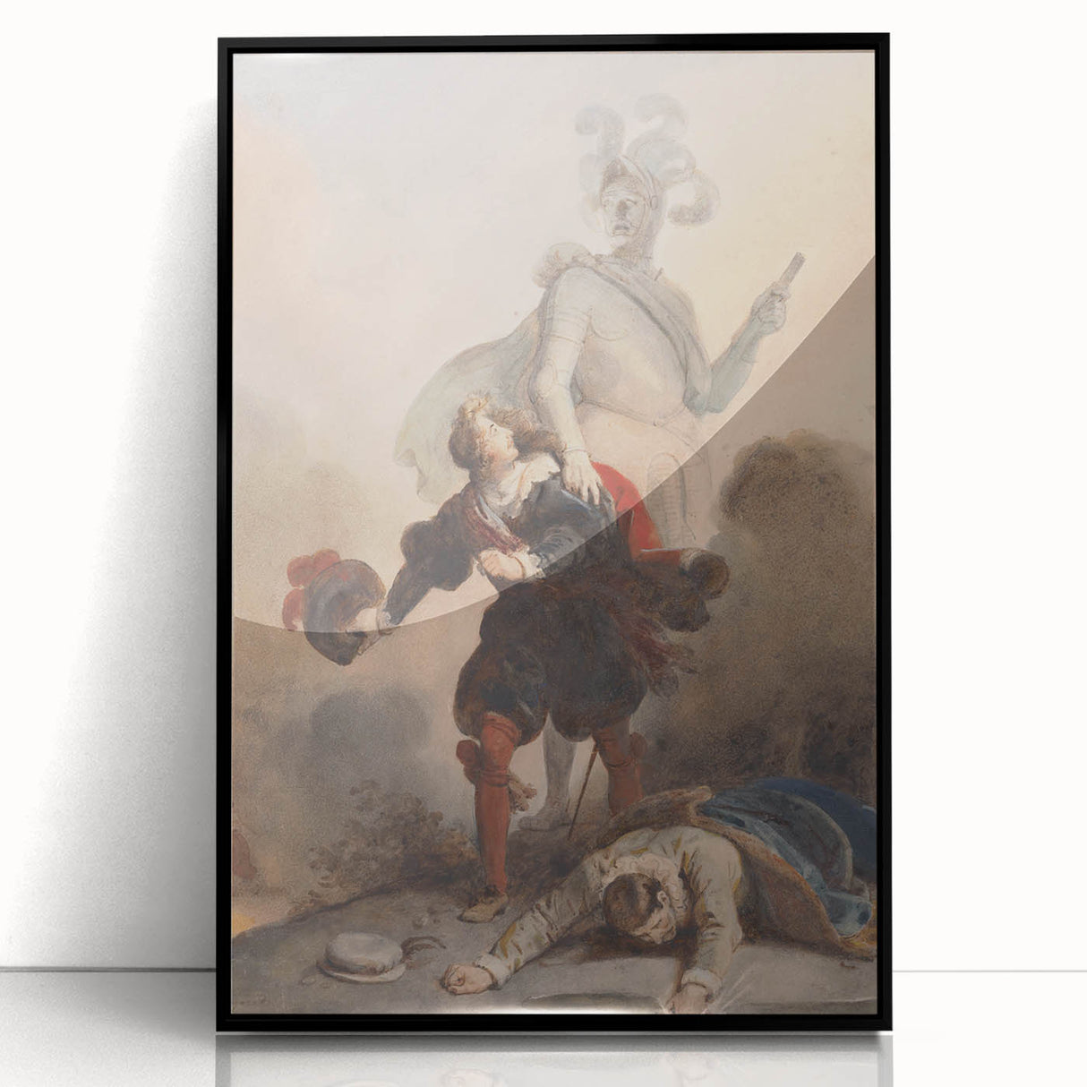 Romanticism Art - Don Juan and the Commander’s Statue by Fragonard