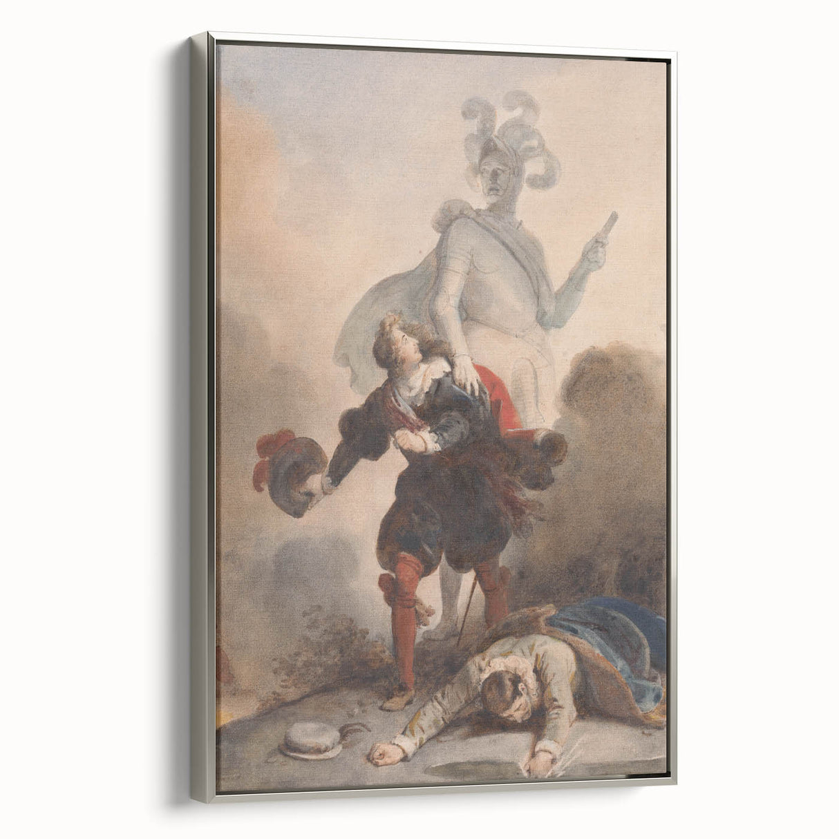 Romanticism Art - Don Juan and the Commander’s Statue by Fragonard