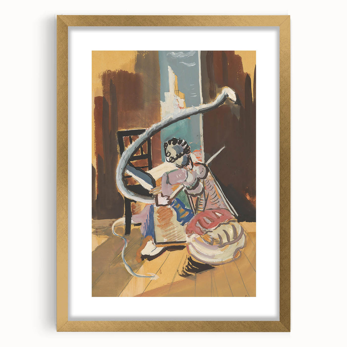 Expressionist Art: Still Life with Wine Glass and Fruit by Kirchner