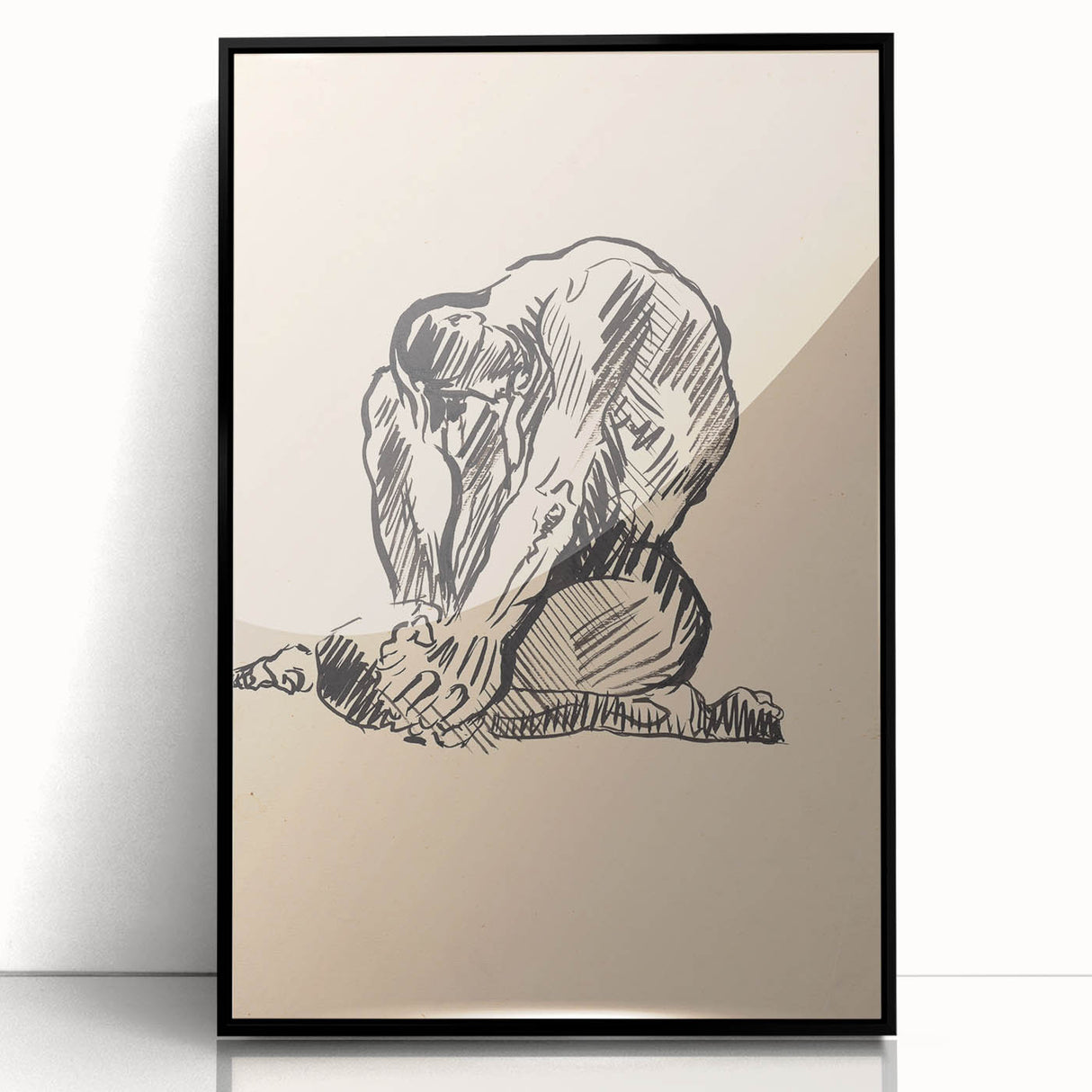 Expressionist Art Nude Study – Abstract Expressionism Wall Art Print