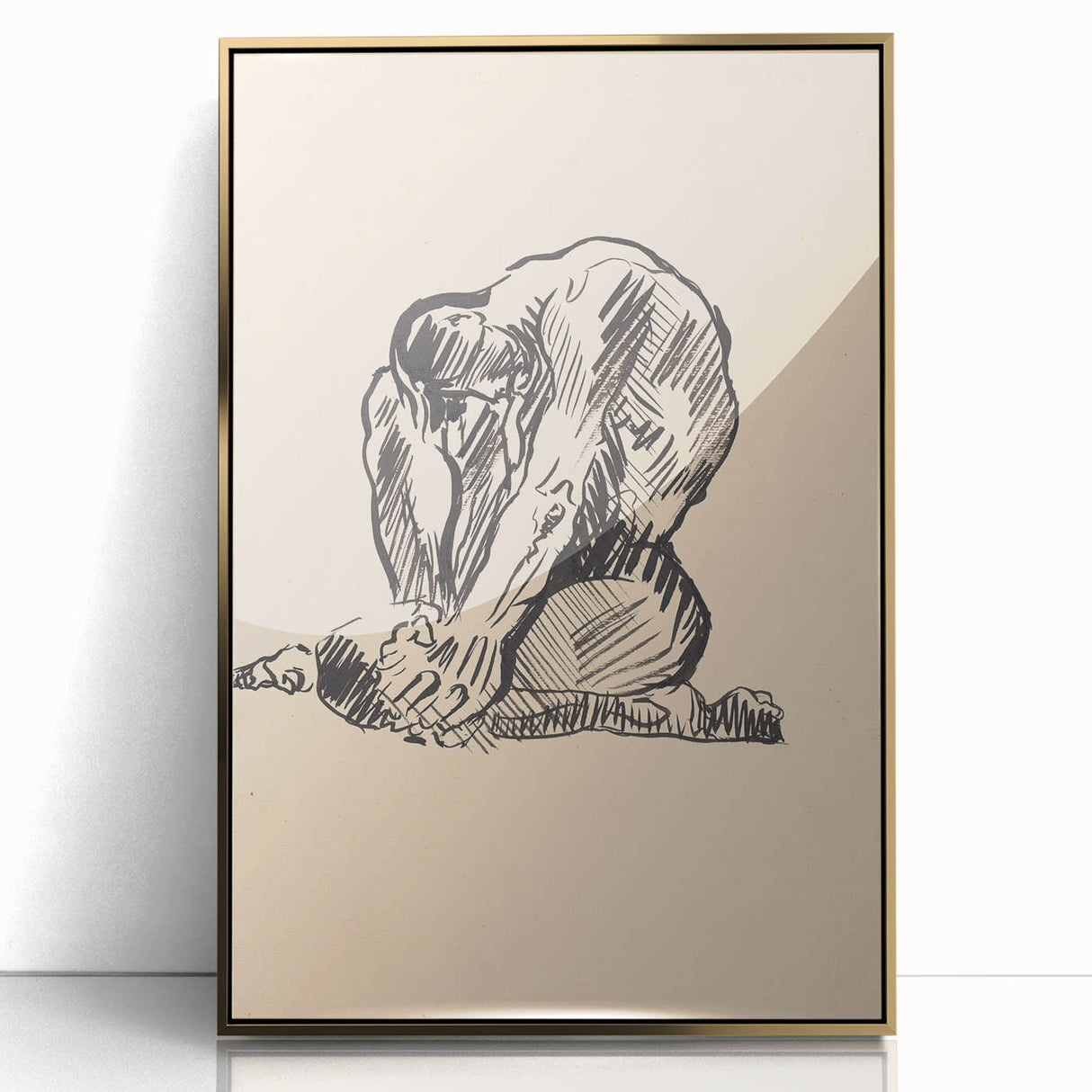 Expressionist Art Nude Study – Abstract Expressionism Wall Art Print