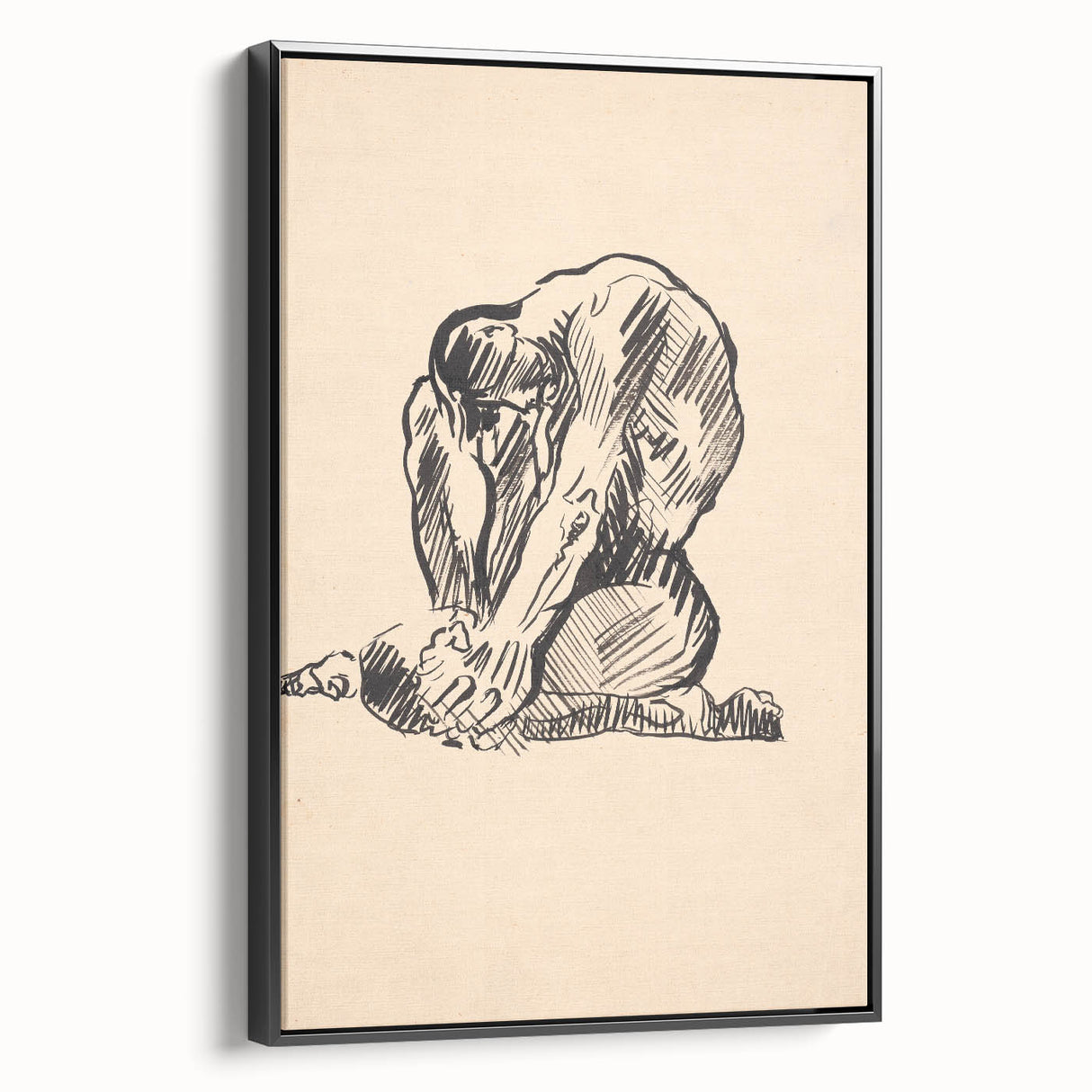 Expressionist Art Nude Study – Abstract Expressionism Wall Art Print