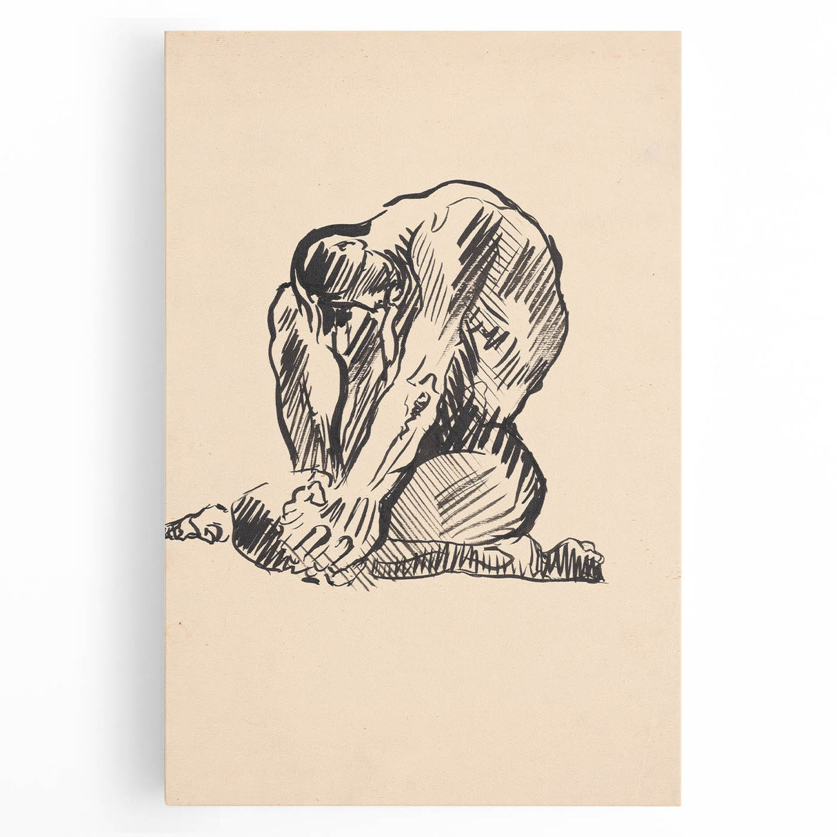 Expressionist Art Nude Study – Abstract Expressionism Wall Art Print