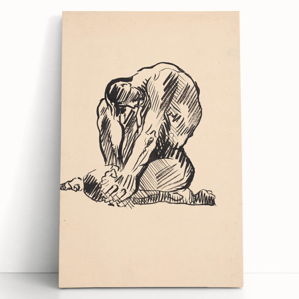 Expressionist Art Nude Study – Abstract Expressionism Wall Art Print