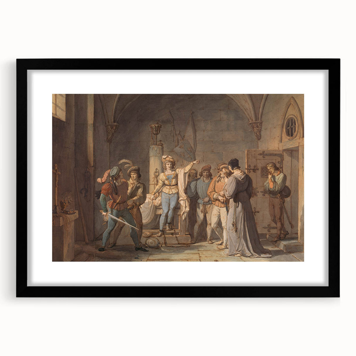 Romanticism Art - Joan of Arc Imprisoned in Rouen by Pierre-Henri Revoil