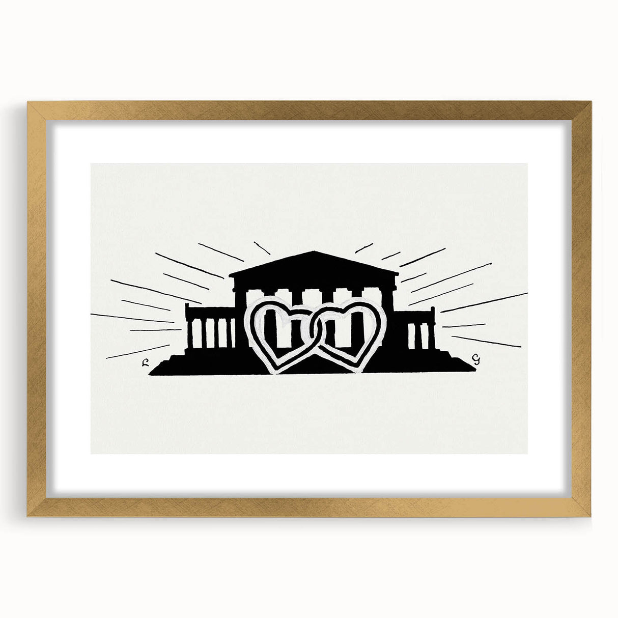 Expressionist Art - Temple with Two Hearts by Leo Gestel Wall Art