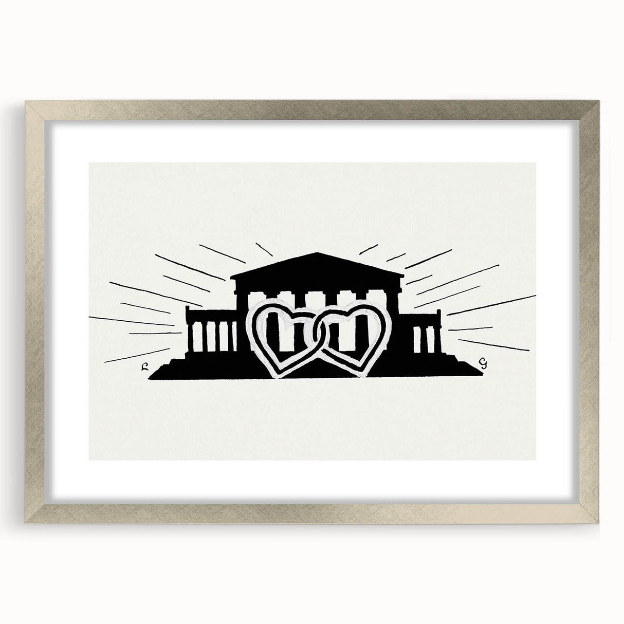 Expressionist Art - Temple with Two Hearts by Leo Gestel Wall Art