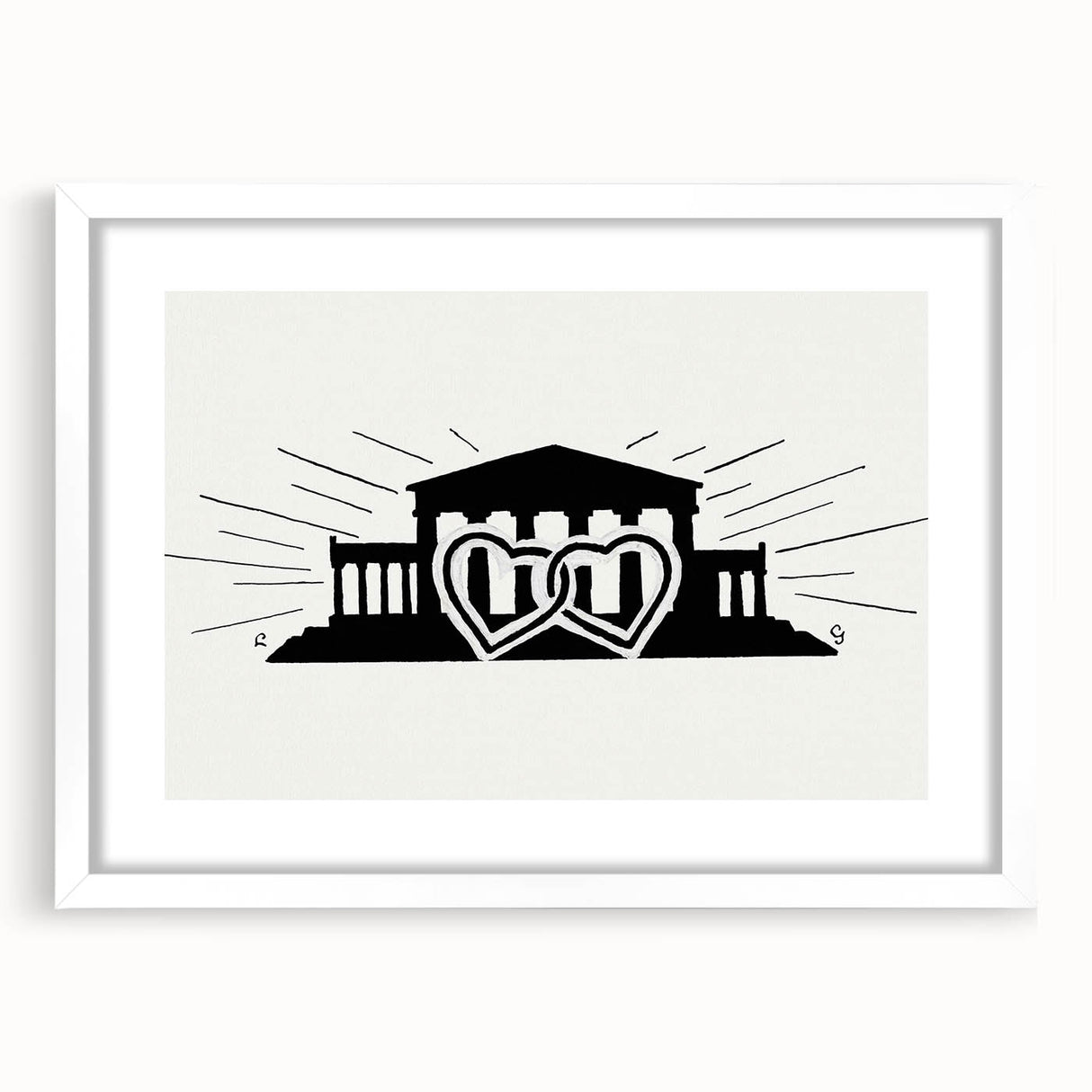 Expressionist Art - Temple with Two Hearts by Leo Gestel Wall Art