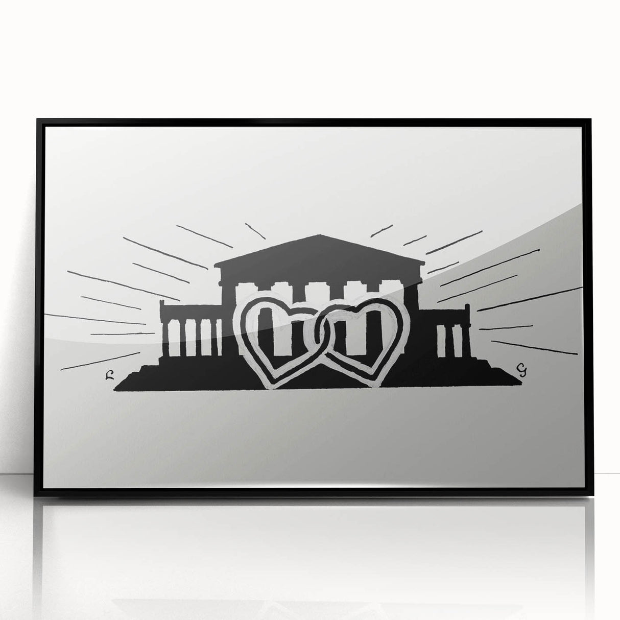 Expressionist Art - Temple with Two Hearts by Leo Gestel Wall Art