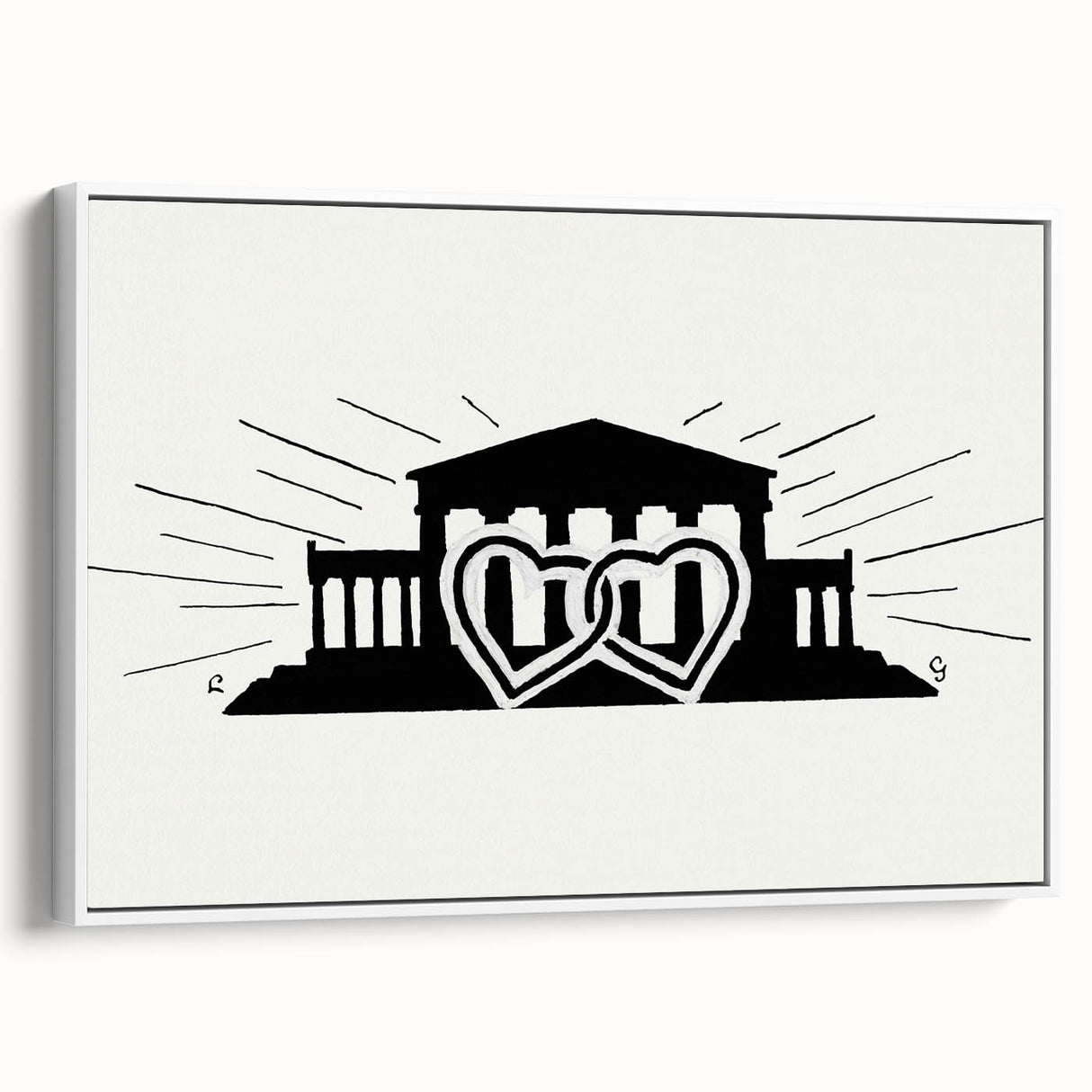 Expressionist Art - Temple with Two Hearts by Leo Gestel Wall Art