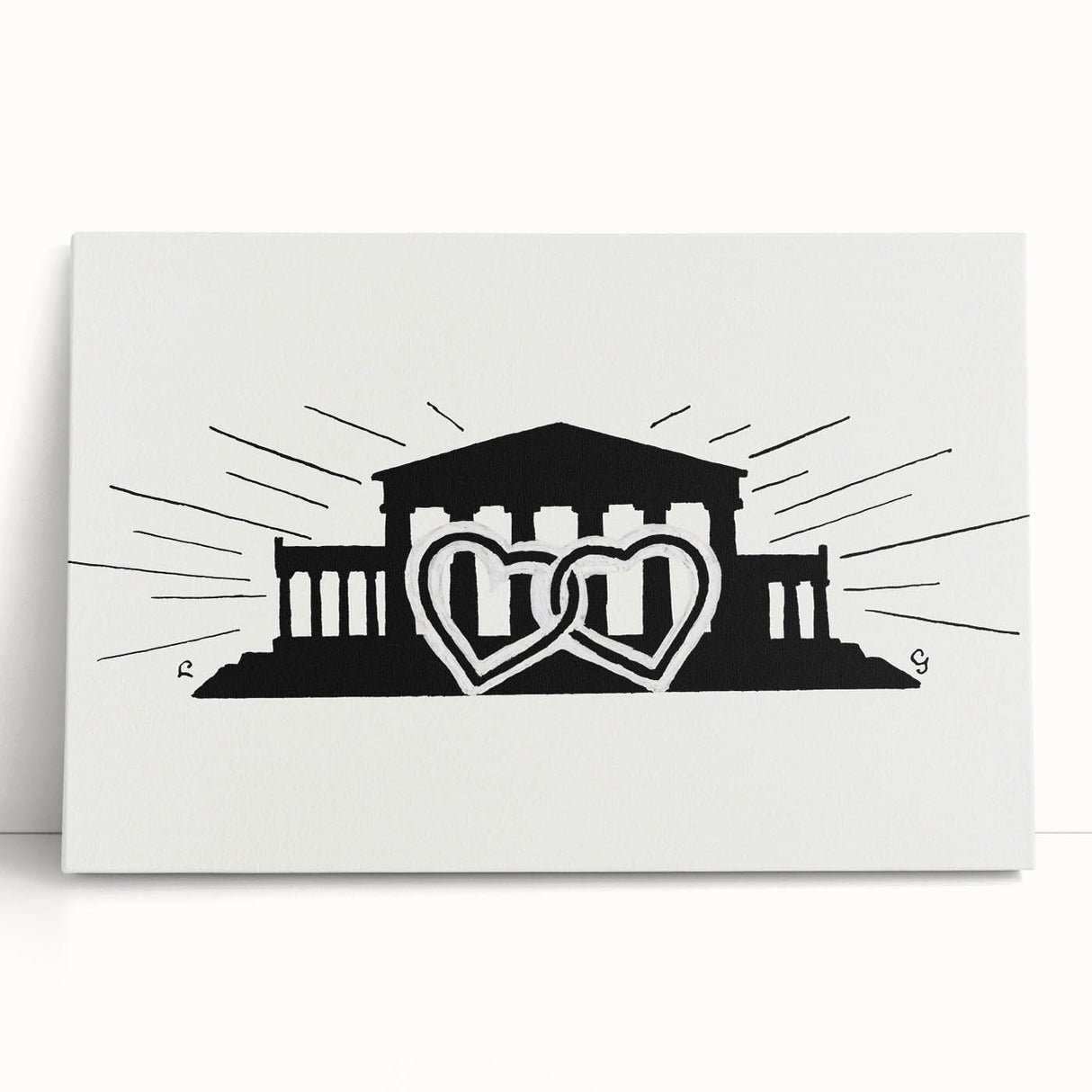 Expressionist Art - Temple with Two Hearts by Leo Gestel Wall Art