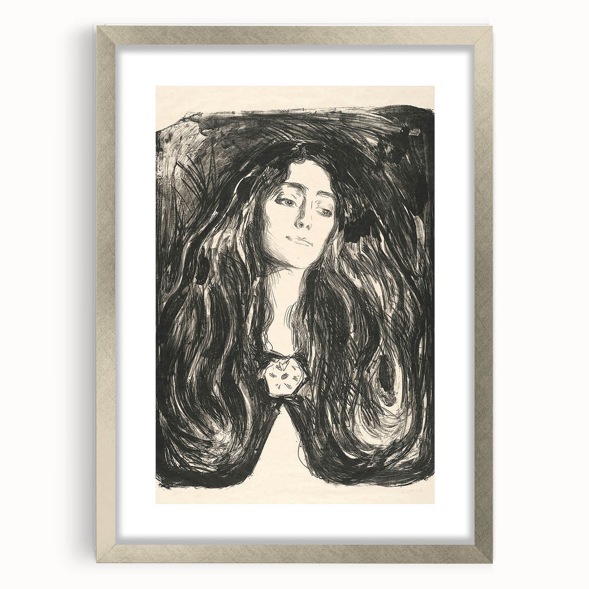 Expressionist Art - The Brooch, Eva Mudocci (1903) Wall Art Print