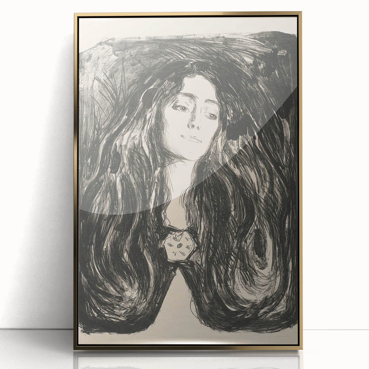 Expressionist Art - The Brooch, Eva Mudocci (1903) Wall Art Print