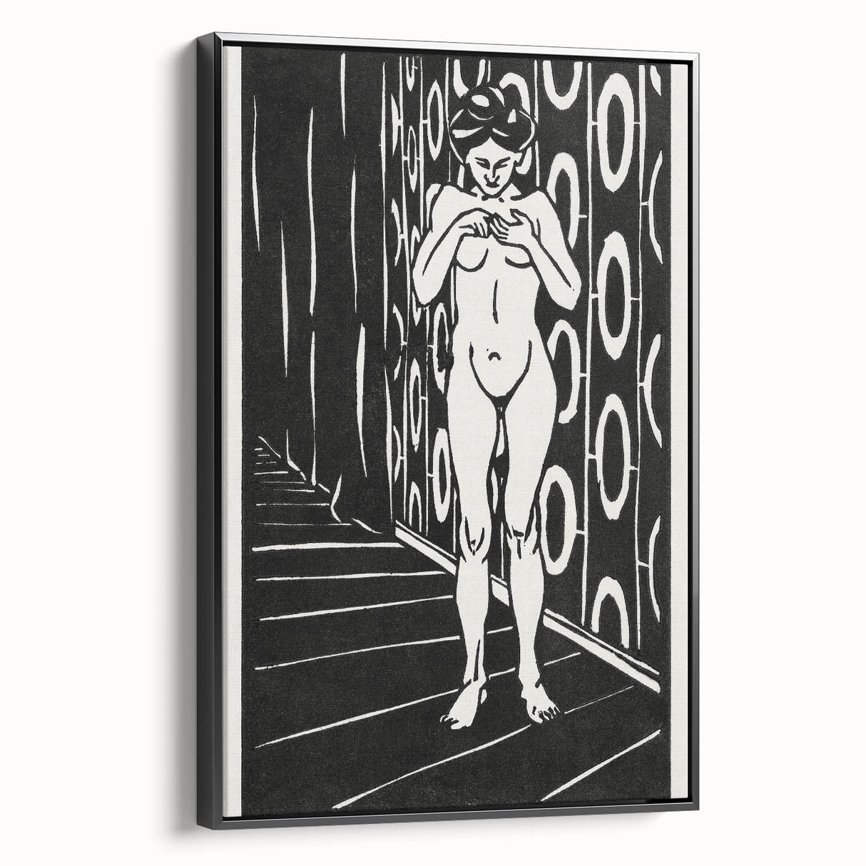 Expressionist Art: The Finger Game | Bold Black-and-White Wall Decor