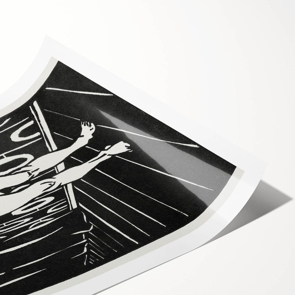 Expressionist Art: The Finger Game | Bold Black-and-White Wall Decor