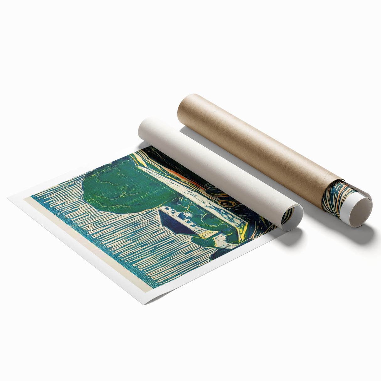 Expressionist Art: The Girls on the Bridge | Vibrant Munch Wall Art