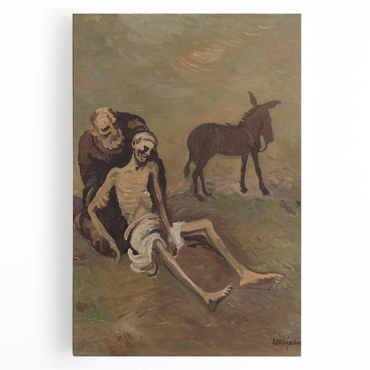 Expressionist Art: The Good Samaritan | Poignant Modern Wall Art