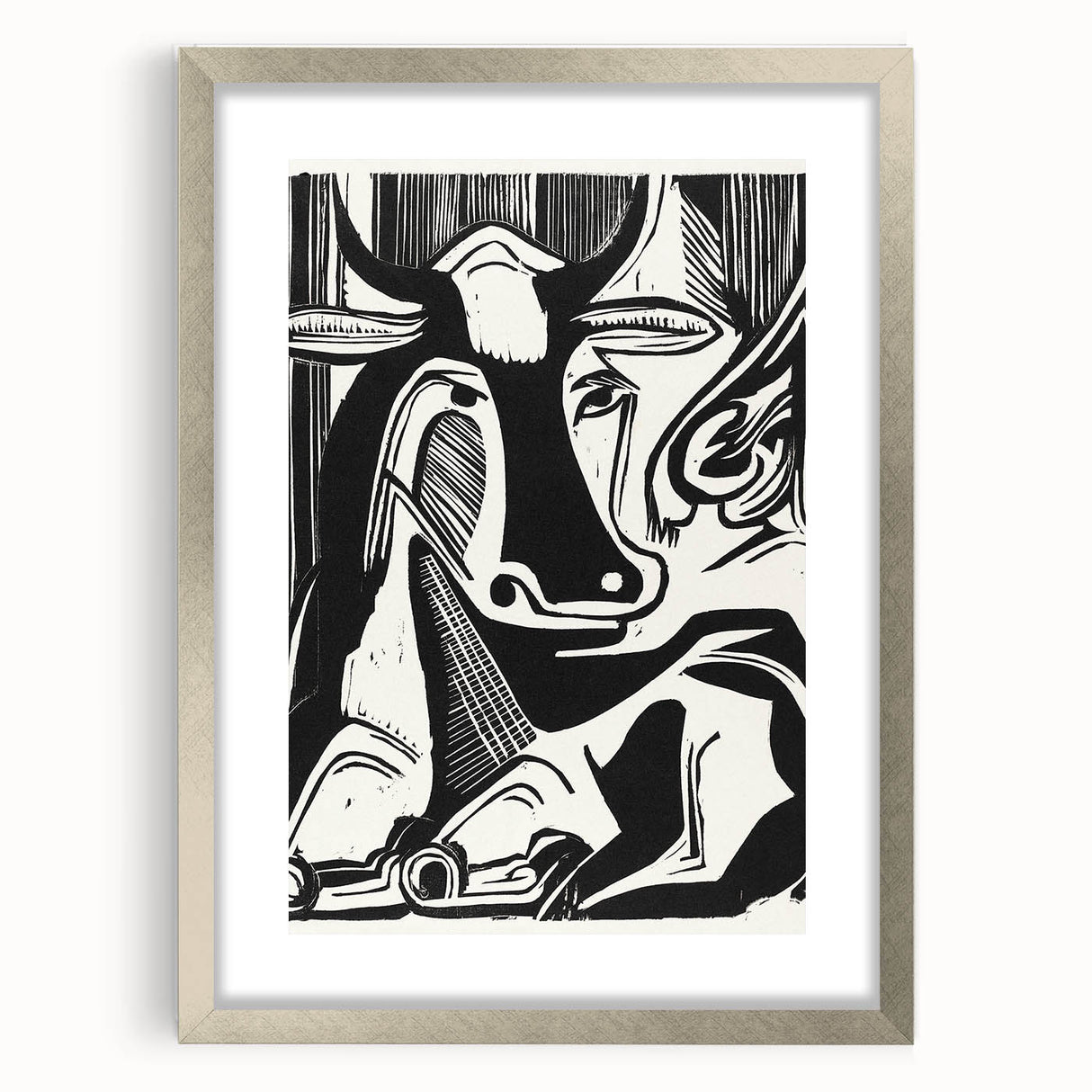 Expressionist Art: The Large Cow Lying Down | Bold Kirchner Print