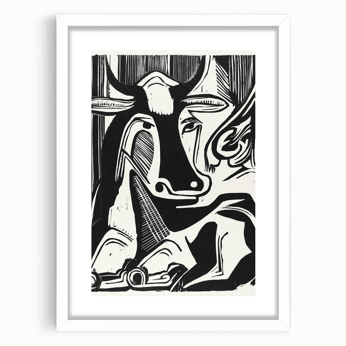 Expressionist Art: The Large Cow Lying Down | Bold Kirchner Print