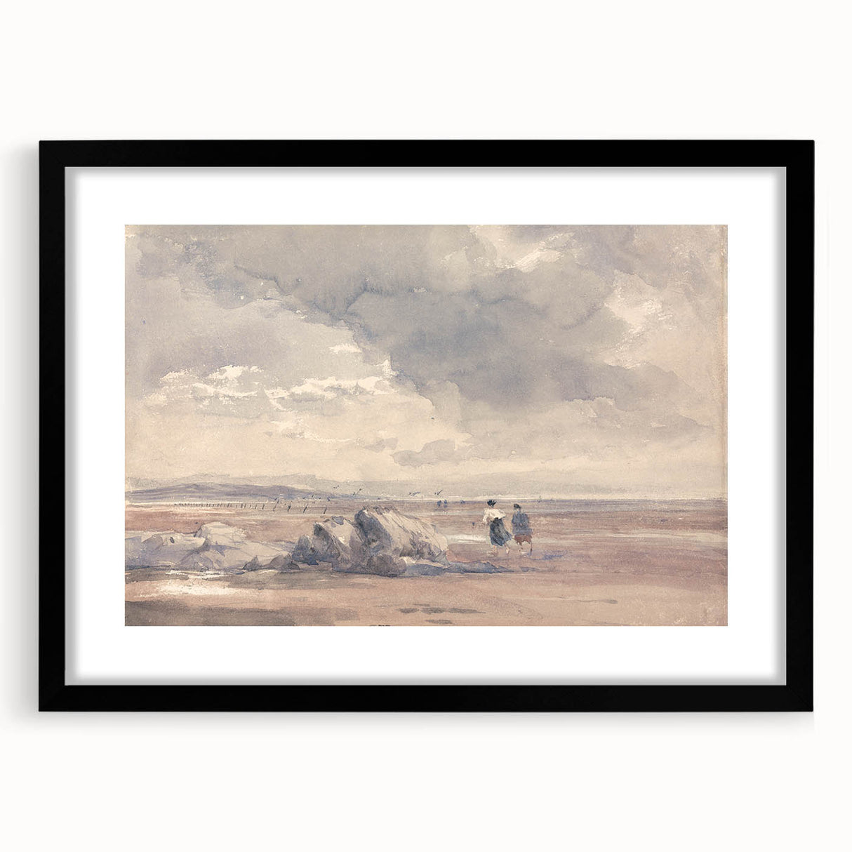 Romanticism Art: On Lancaster Sands at Low Tide Wall Art