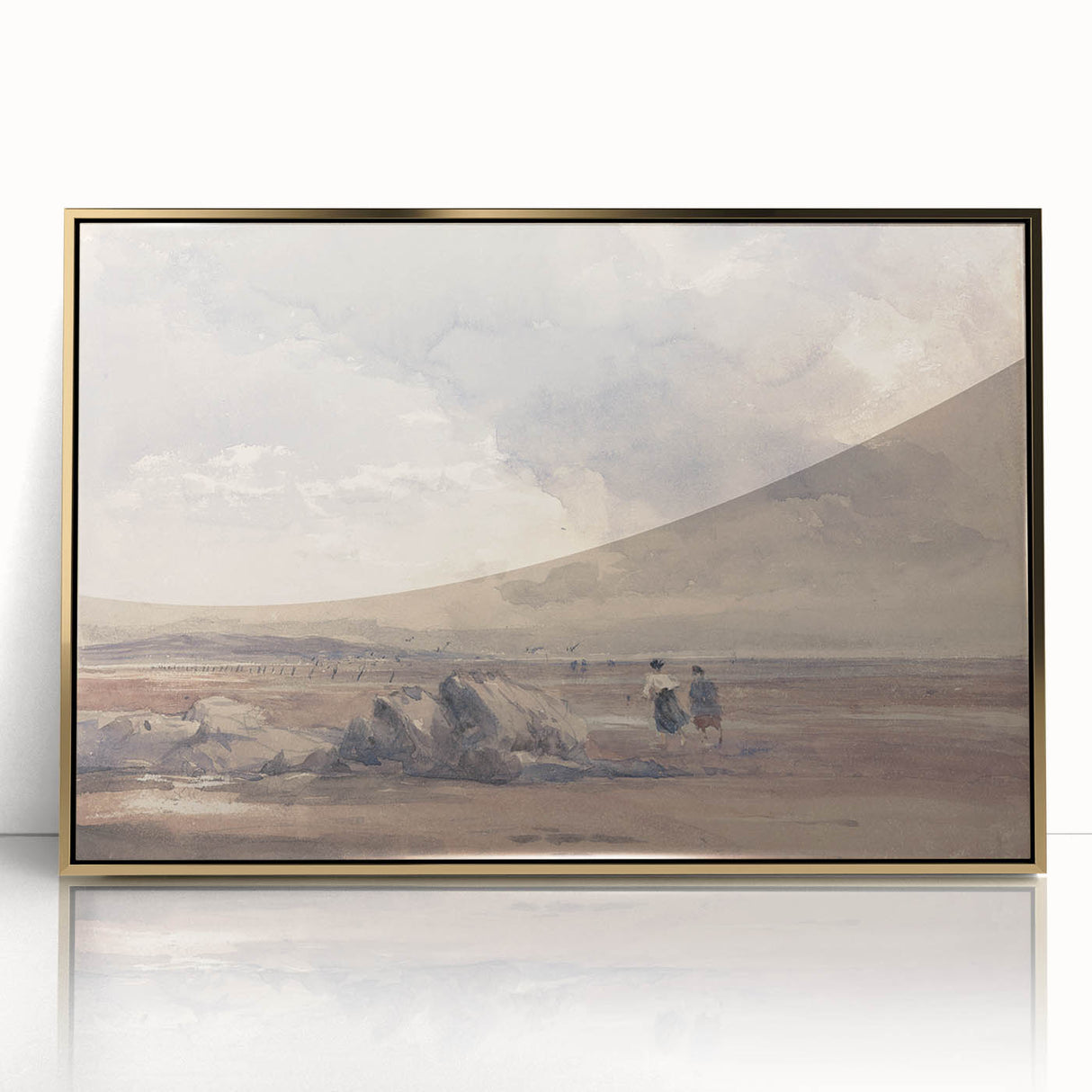 Romanticism Art: On Lancaster Sands at Low Tide Wall Art