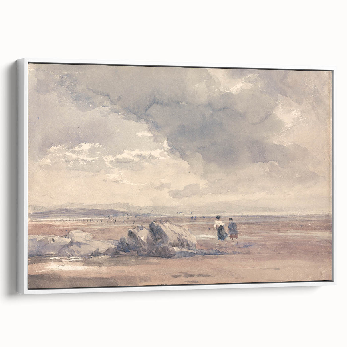 Romanticism Art: On Lancaster Sands at Low Tide Wall Art