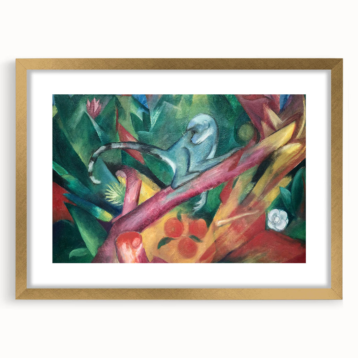 Expressionist Art: The Little Monkey | Vibrant Franz Marc Animal Print