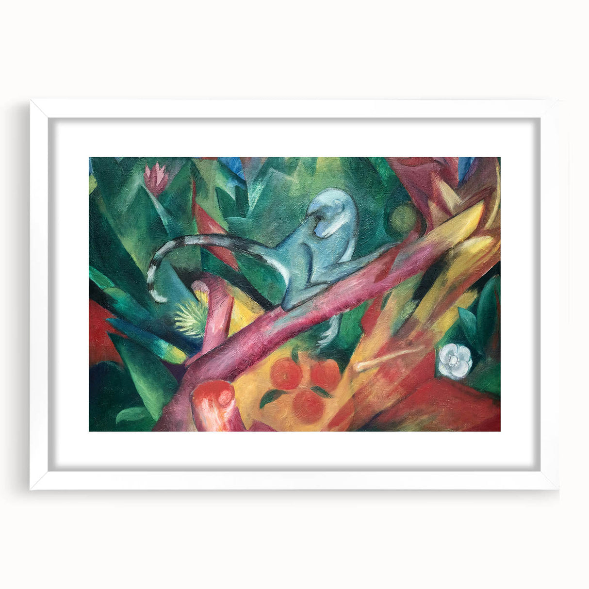 Expressionist Art: The Little Monkey | Vibrant Franz Marc Animal Print