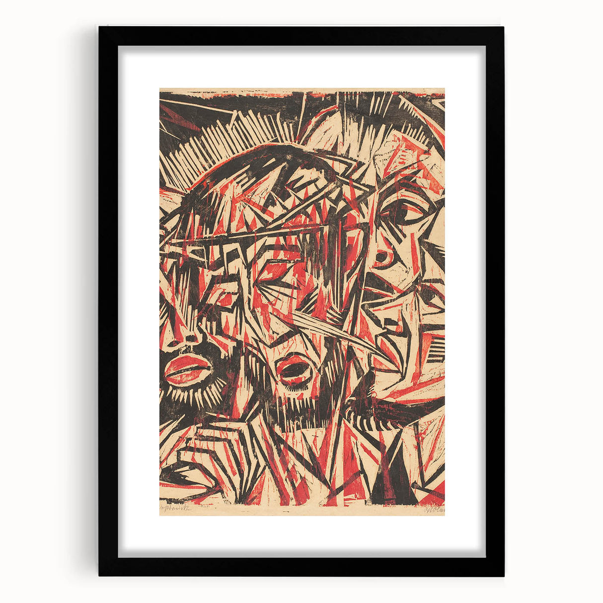 Expressionist Art: The Mocking of Christ | Powerful Otto Lange Print