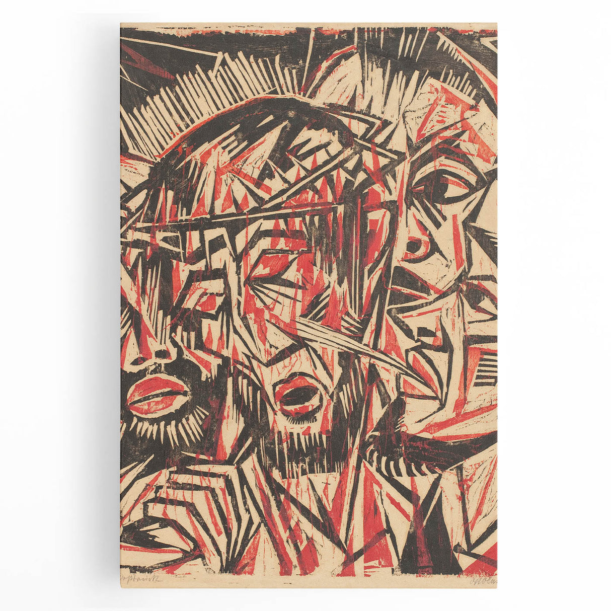 Expressionist Art: The Mocking of Christ | Powerful Otto Lange Print