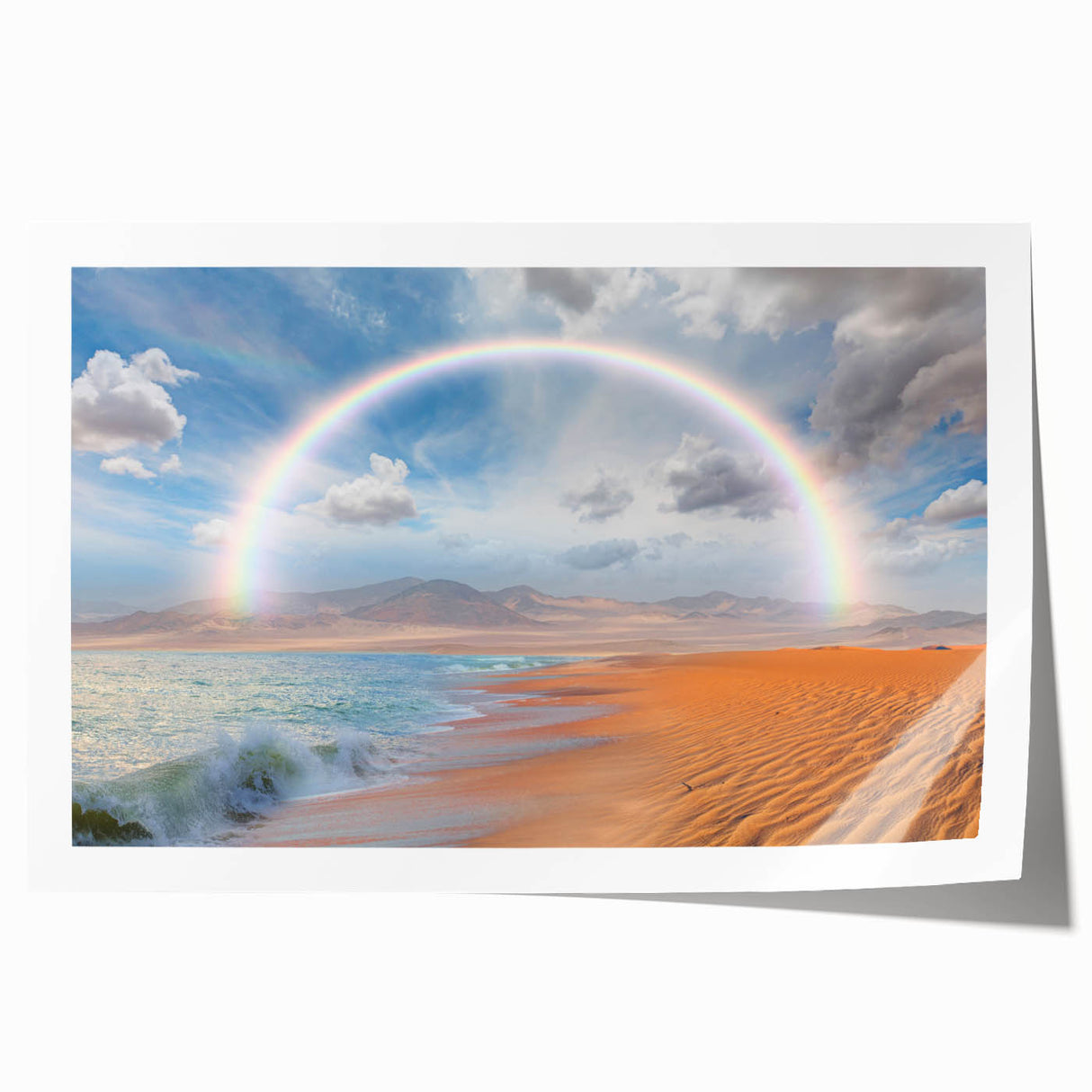 Extra large rolled print of an African scenery in Namibia, featuring muted earth tones, ideal for art wall dining room.