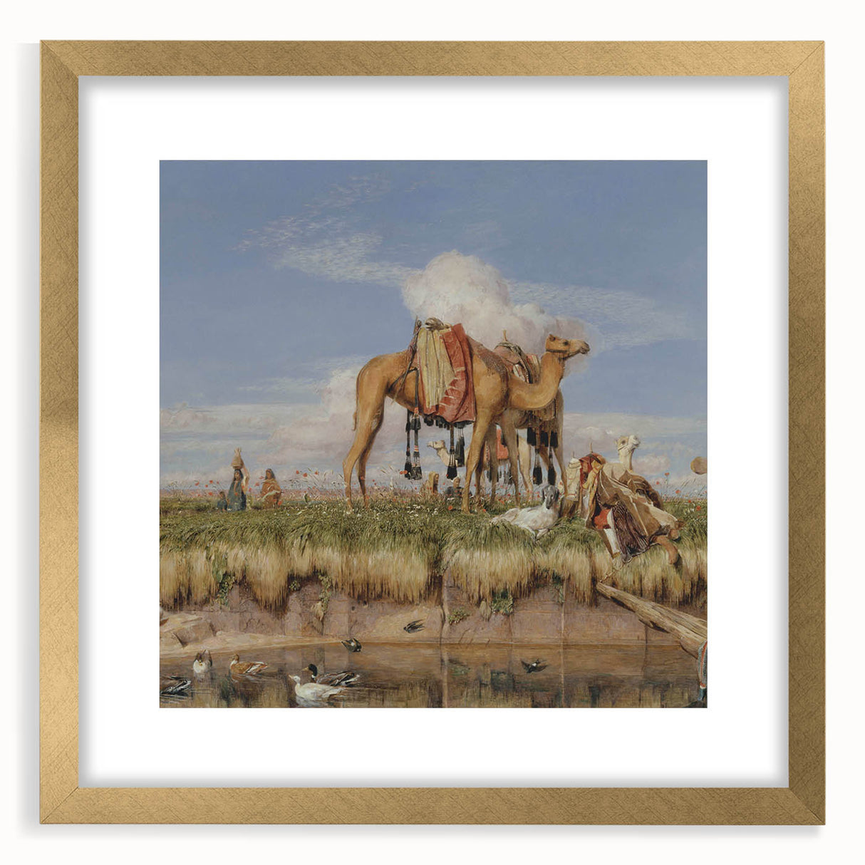 On the Banks of the Nile - Romanticism Historical Art Canvas Print