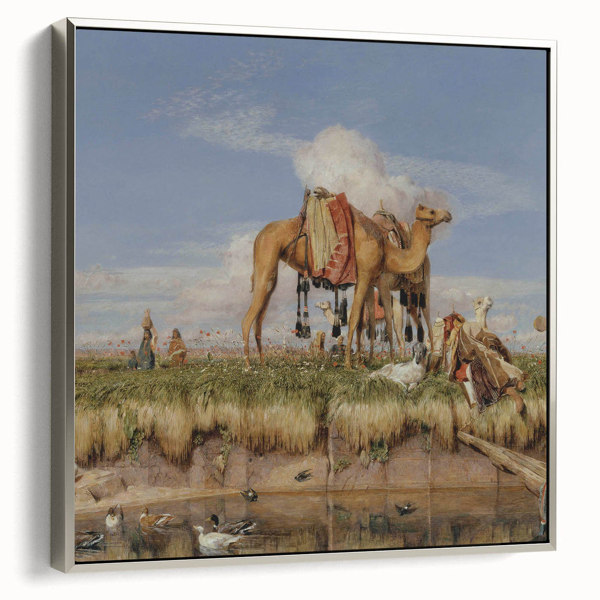 On the Banks of the Nile - Romanticism Historical Art Canvas Print