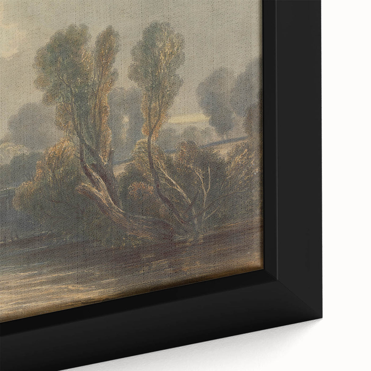 Romanticism Art: On the Thames - Emotional Landscape Canvas Print