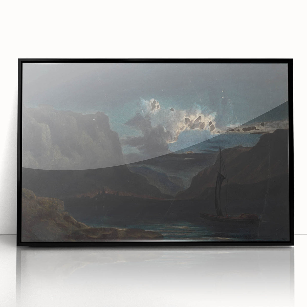 Romanticism Art: New Weir on the Wye - Dramatic Landscape Canvas