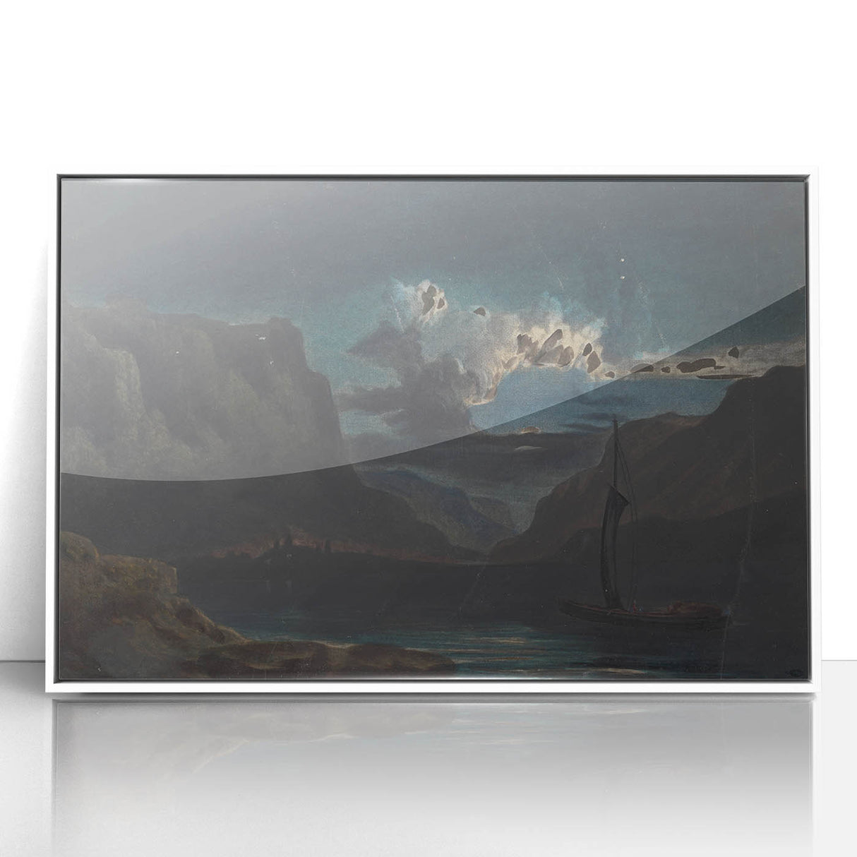 Romanticism Art: New Weir on the Wye - Dramatic Landscape Canvas