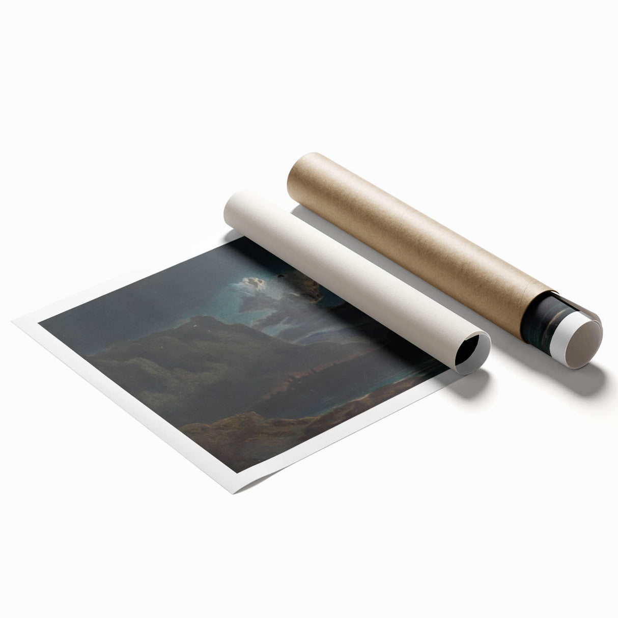 Romanticism Art: New Weir on the Wye - Dramatic Landscape Canvas