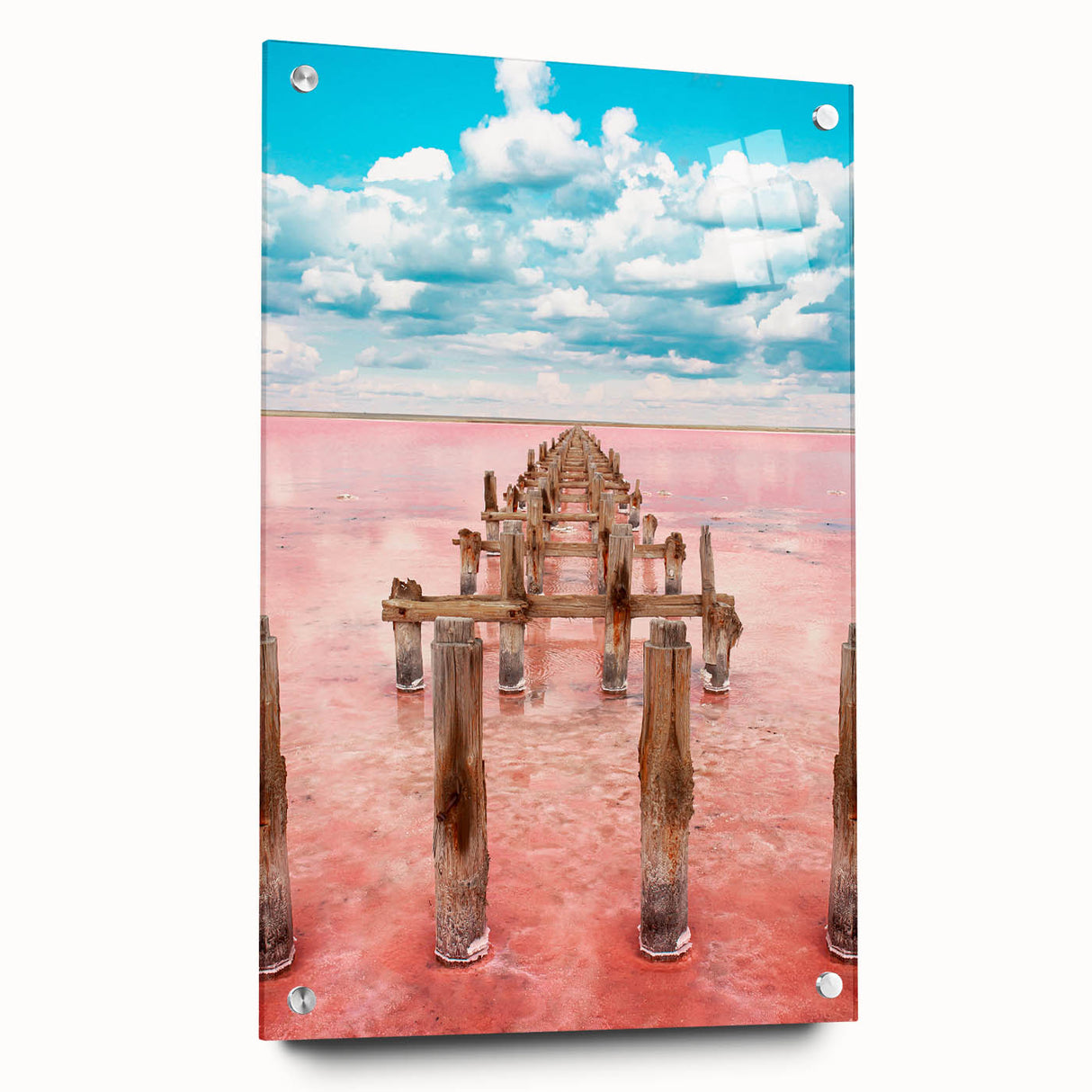 Acrylic print of a Yucatan scenery in muted earth tones, suitable for bedroom or dining room decor.